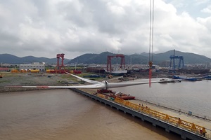 LM Wind Power blades installed on 4MW Shanghai Electric Wind Power offshore wind turbine LM Shanghai Electric