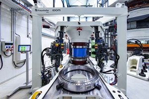 Fraunhofer IWES is testing small-scale rotor blade bearings (courtesy Ulrich Perrey) Fraunhofer IWES Ulrich Perrey