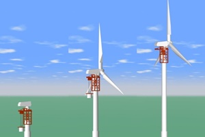 Three-stage illustration of WTG lifting process via the new technology New onshore wind lifting system and tower