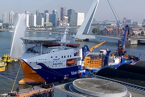 Van Oord celebrates christening of cable-laying vessel Calypso Calypso christening 0