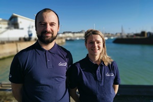 Nicolas Lariviere-Gillet (left) and Ninon Crusson join Akrocean Nicolas Lariviere-Gillet (left) and Ninon Crusson join Akrocean